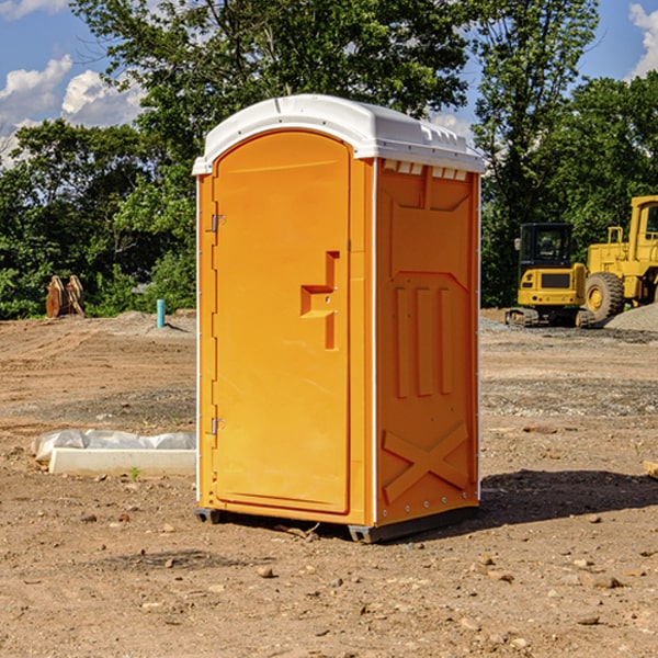 how often are the porta potties cleaned and serviced during a rental period in Moffat County Colorado